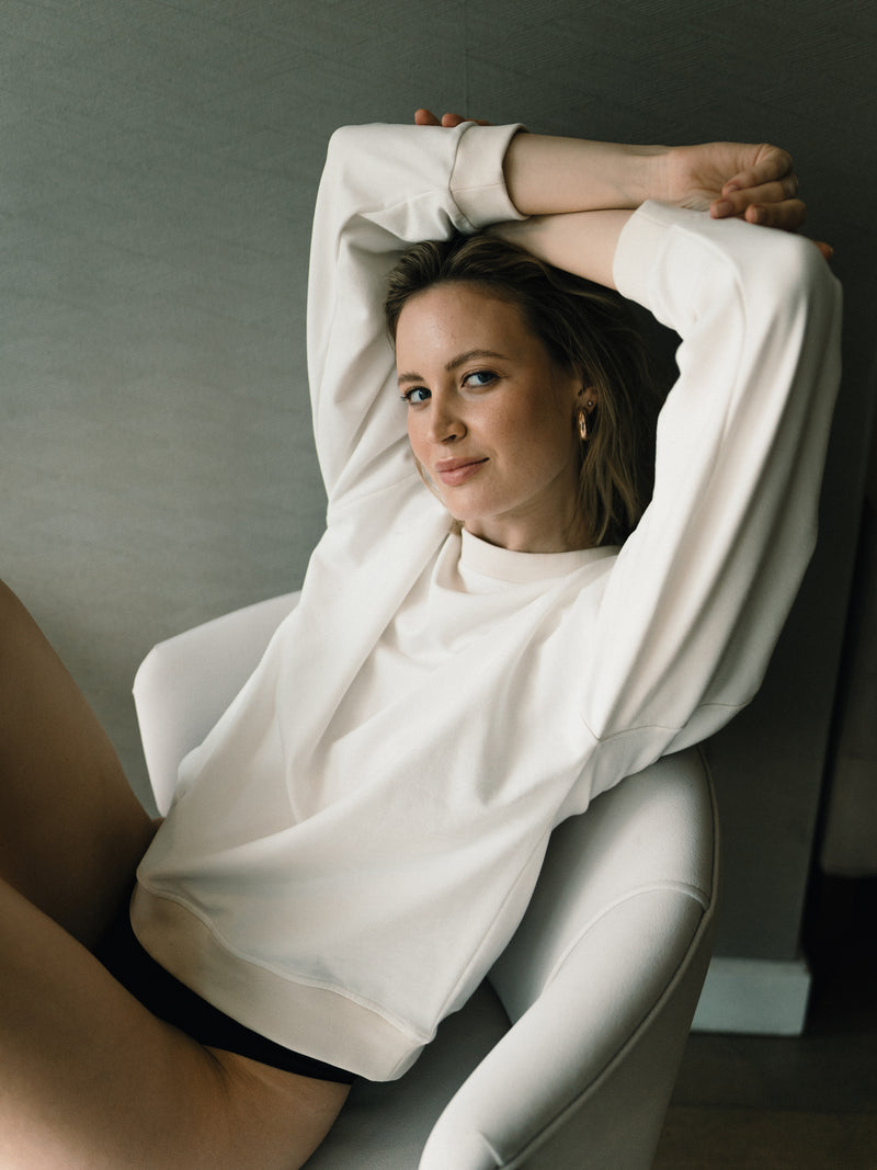 Peyton Crew Sweater in Organic Jersey